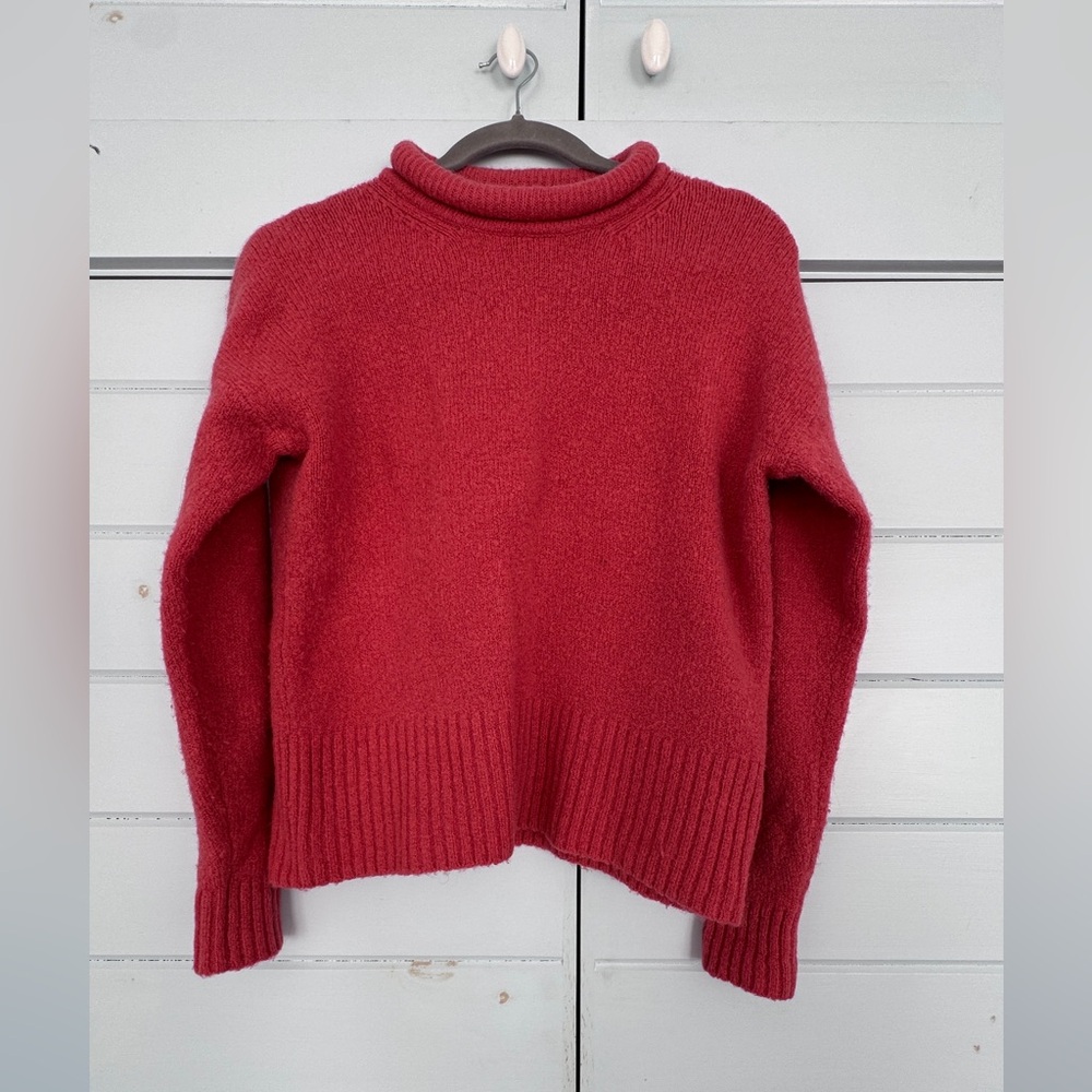 Madewell Fulton Pullover Sweater - Size Small, Vintage Dahlia color, Like New